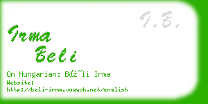 irma beli business card